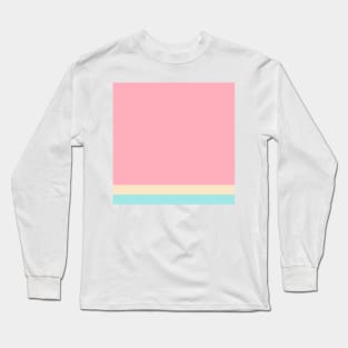 An unthinkable tranquility of Soft Pink, Blue Lagoon, Magic Mint and Pale Peach stripes. Long Sleeve T-Shirt